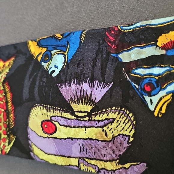 Colorful Fish Pattern Necktie By Surrey. 100% Polyester. - Picture 2 of 5